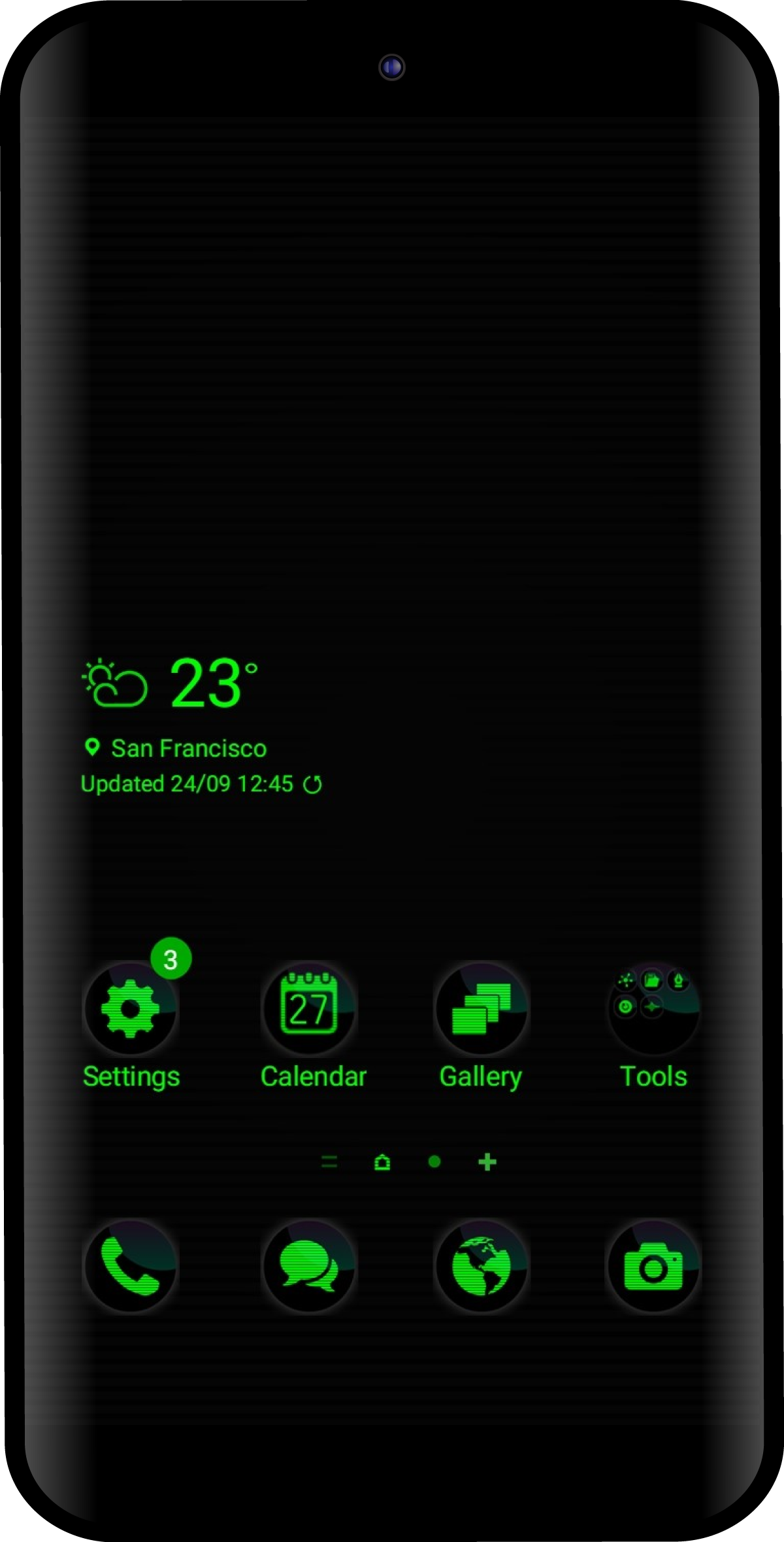 DOS Monochrome Green Theme