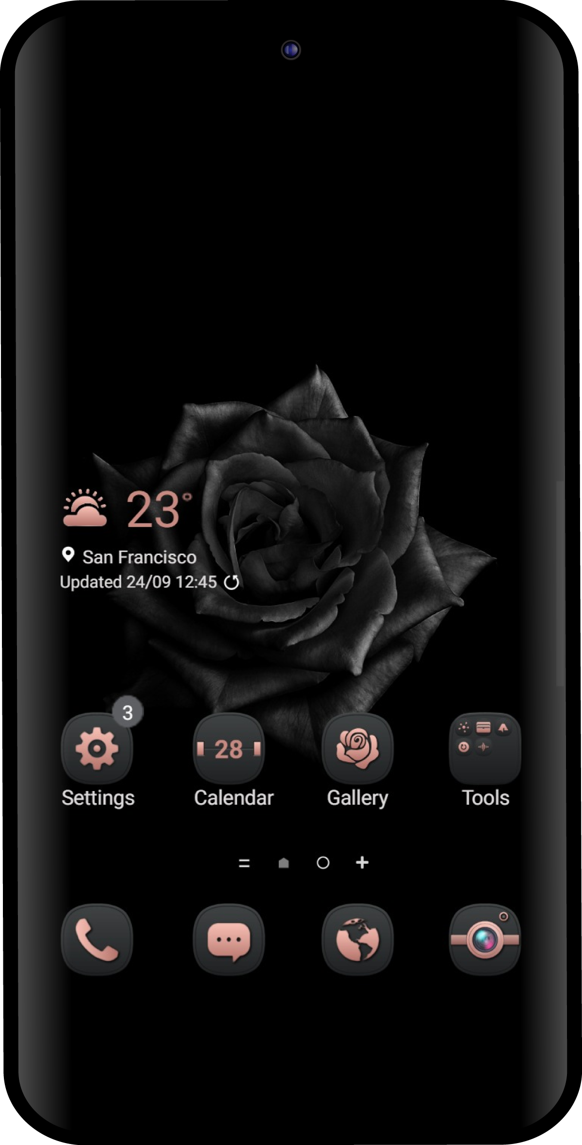 Black Rose Pink Theme